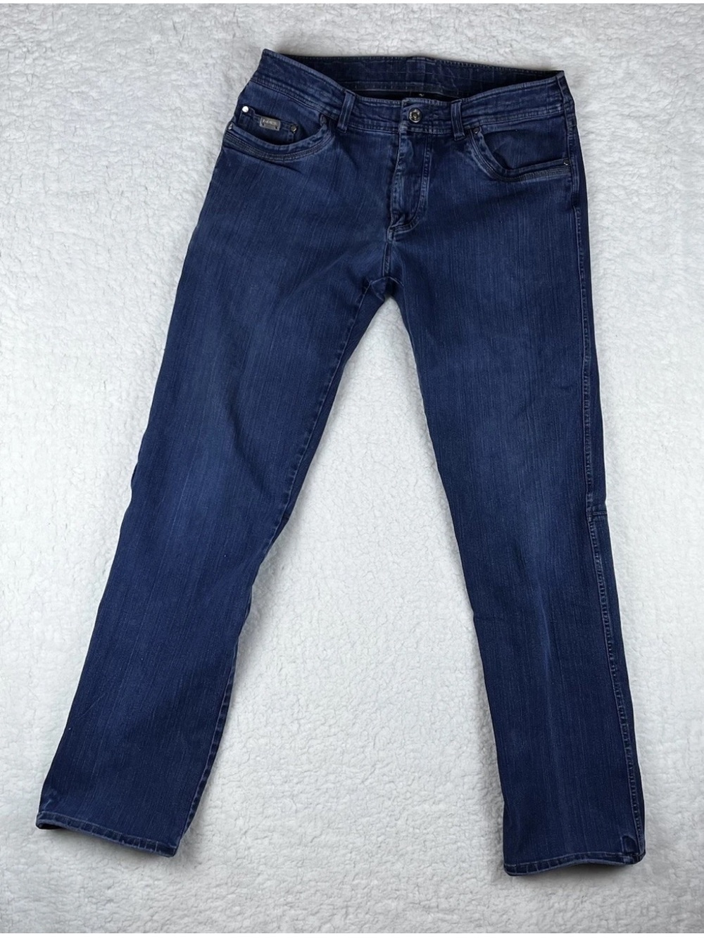 Kuhl Mens 34x33 Disruptr Blue Denim Jeans Pants Straight Leg Gusset Outdoors